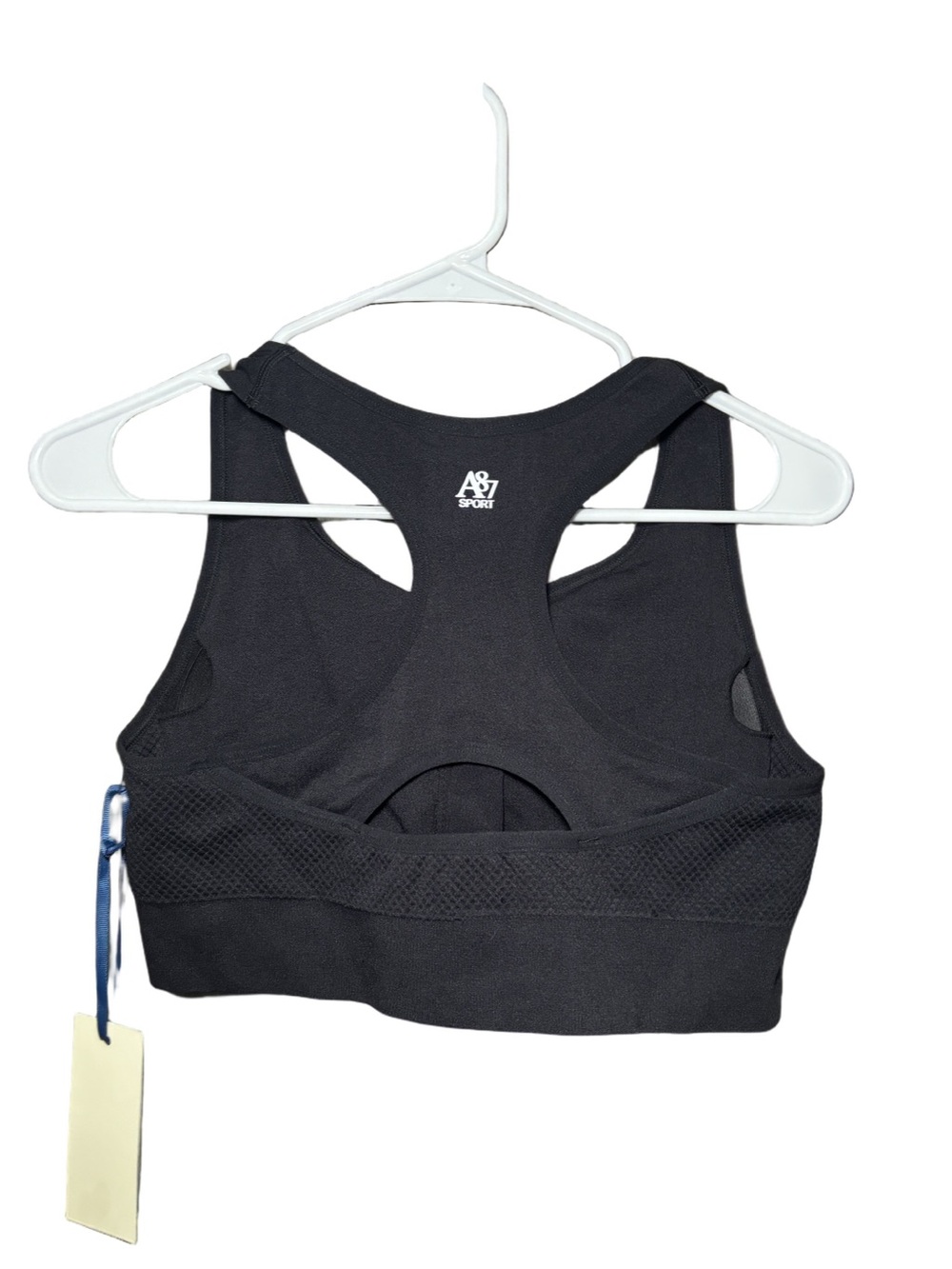 Aeropostale Black Racerback Front-Zip Sports Bra - Picture 2 of 4